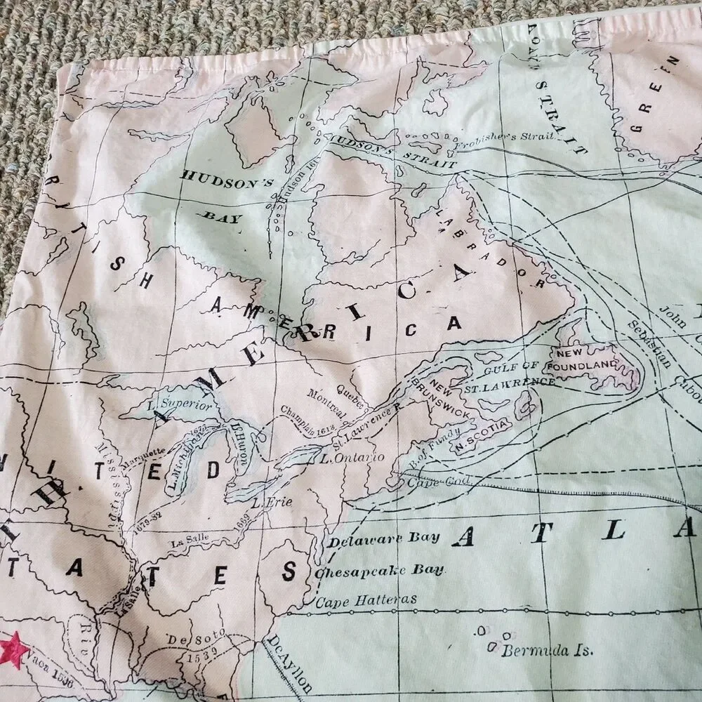 Lot Of 2 Pottery Barn Teen Junk Gypsy Adventure Map Euro Size 26